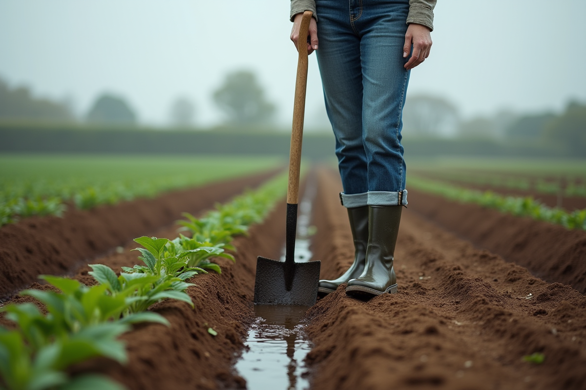 Jeune femme examinant les canaux d