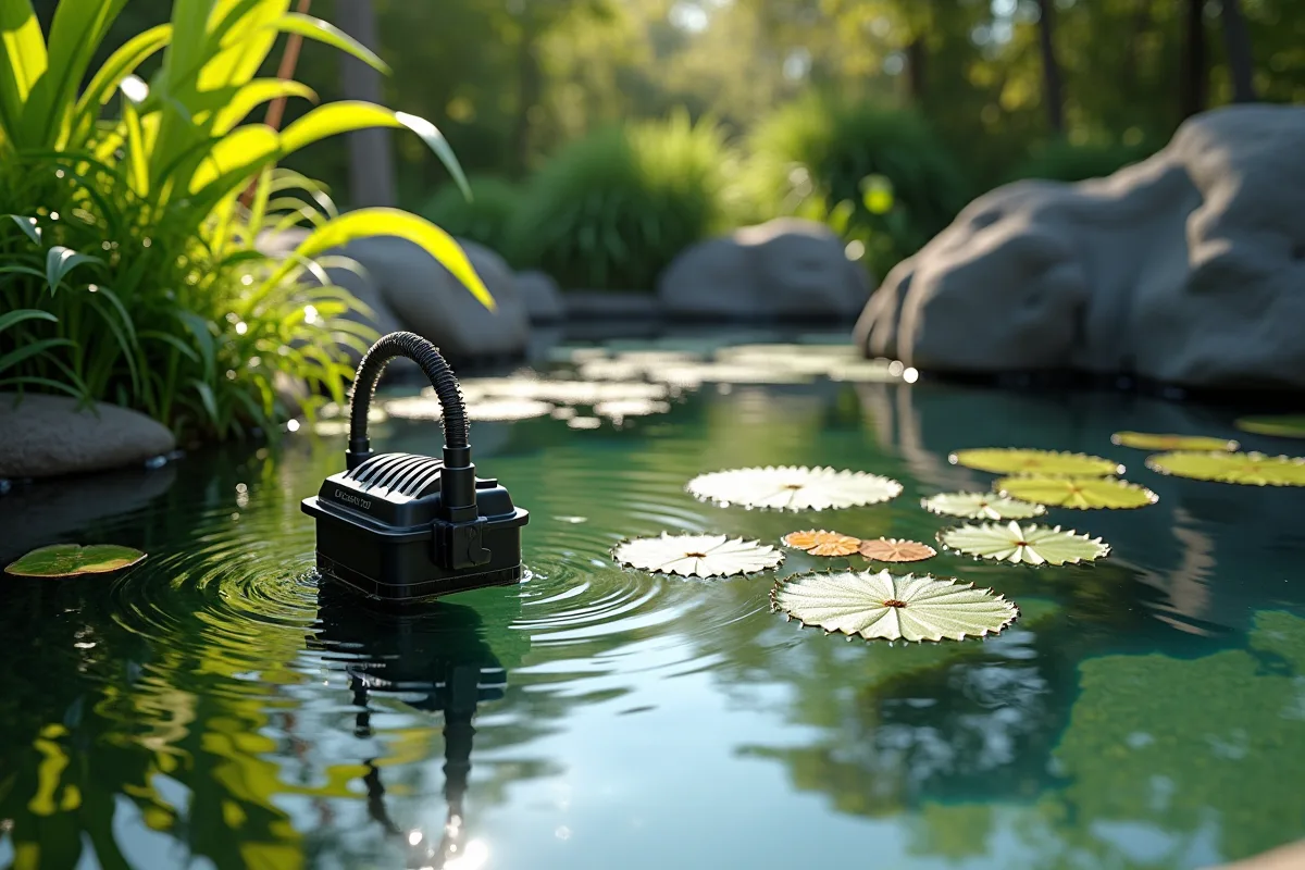 Pompe adaptée pour revitaliser un étang de 5 000 litres
