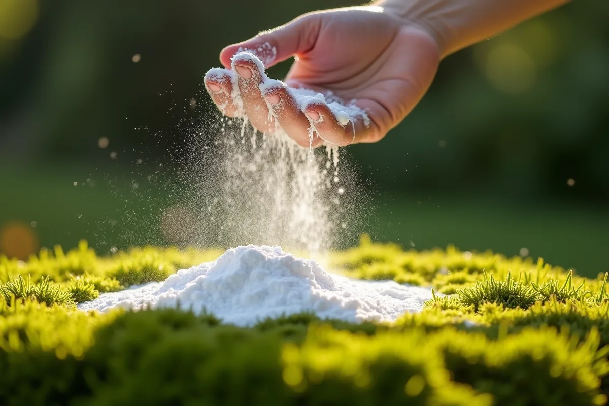 Bicarbonate de soude pour éliminer la mousse sur les surfaces extérieures